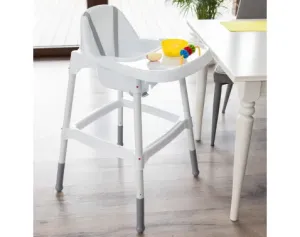 Vysoká dětská židle Dejan, bílá/šedá