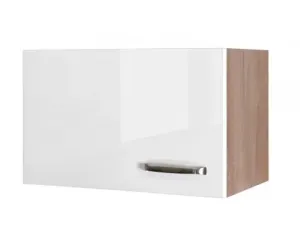 Horní kuchyňská skříňka Valero KH60, dub sonoma/bílý lesk, šířka 60 cm
