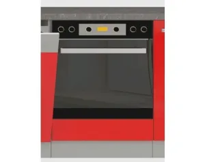 Kuchyňská skříňka pro vestavnou troubu Rose 60DG, 60 cm, červený lesk