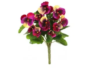 Umělá květina Maceška 30 cm, purpurová