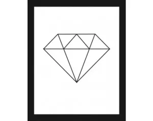 Rámovaný obraz Diamant, 20x25 cm
