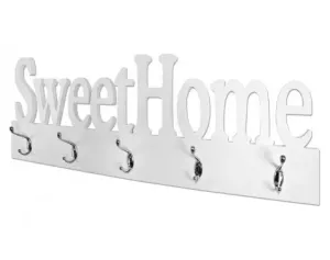 Nástěnný věšákový panel Sweet Home, bílý