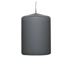 Válcová svíčka světle šedá, 8 cm