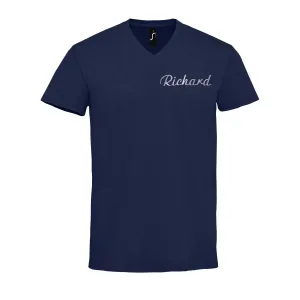 Pánské bavlněné tričko do V personalizované #606421