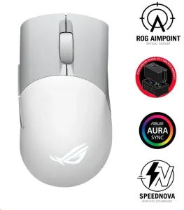 Herní myš ASUS ROG Keris Wireless Aimpoint Lightweight RGB Gaming Mouse, bílá