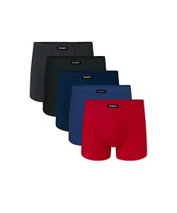Atlantic 002 5-pak ind/kha/červené/modré/grf Pánské boxerky, 2XL, Mix