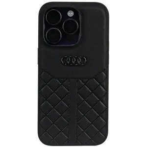 Originální kožené pouzdro Audi pro iPhone 14 Pro - černé