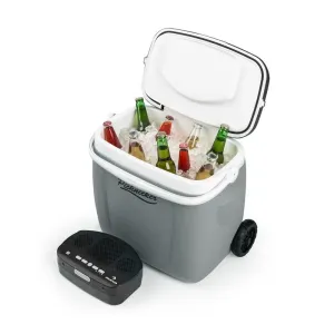 Auna Picknicker Trolley Music Cooler, autochladnička, chladicí box, kufříkový, 36 l, BT reproduktor, šedá
