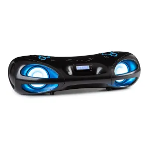 Auna Spacewoofer DAB Boombox, CD přehrávač, DAB+, UKW, Bluetooth, dálkové ovládání, LED #759420