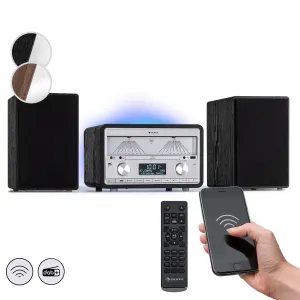 Auna Elton, stereo systém, CD, BT, MP3, DAB+, FM rádio, VU metr, podsvícení #4435476