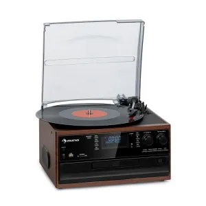 Auna Oakland DAB, retro stereo systém, DAB+/FM, funkce BT, vinyl, CD, kazetový přehrávač #760024