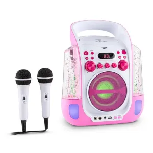 Auna Kara Liquida, karaoke systém, CD, USB, MP3, fontána, LED, 2 x mikrofon, přenosný #756197
