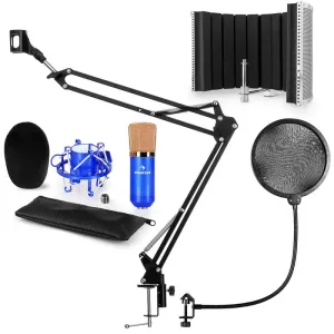 Auna CM001BG mikrofonní sada V5 kondenzátorový mikrofon, mikrofonní rameno, pop filtr, mikrofonní panel