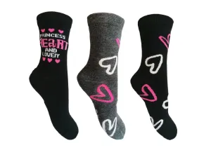 Dívčí ponožky Aura.Via - GNZ8717, černá/ antracit Barva: Mix barev, Velikost: 28-31