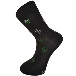 Pánské ponožky Aura.Via - FC6605, černá/kaktus Barva: Černá, Velikost: 43-46