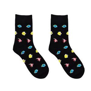 Pánské ponožky Aura.Via - FC6767, černá/ryby Barva: Černá, Velikost: 39-42