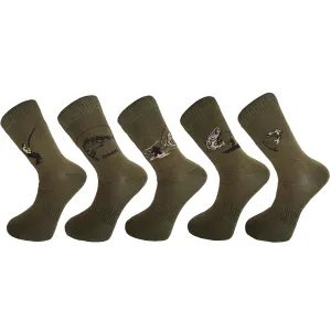 Pánské ponožky - Aura.Via FE4346, khaki Barva: Khaki, Velikost: 43-46