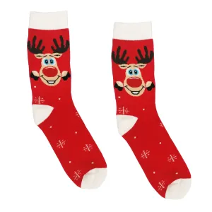 Pánské vánoční ponožky Aura.Via - SFV6881, červená/sob Barva: Červená, Velikost: 39-42