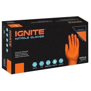 AURELIA (Ignite) pracovní oranžové rukavice (90 ks) - NITRIL XXL