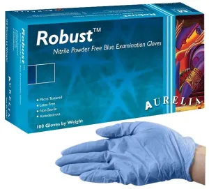Aurelia 93896 Nitrile Gloves, Powderfree Blue S Pk100