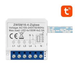 Inteligentní zásuvkový spínač ZigBee Avatto ZWSM16-W4 TUYA