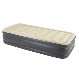 High Raised Airbed with built-in electric pump 196cm brown