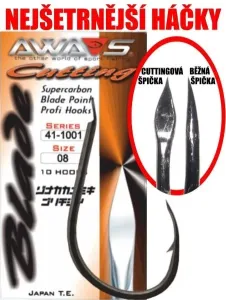 Awa-S Háčky Cutting Blade 1001 Black Nickel 10ks - vel.3/0