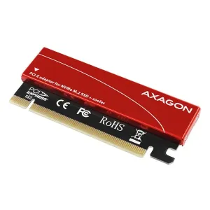 AXAGON PCEM2-S PCI-E 3.0 16x - M.2 SSD NVM, 80 mm SSD, nízký profil, chladič