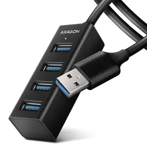 AXAGON HUE-M1AL SuperSpeed USB-A > 4-port MINI Hub, metal, 1.2 m cable