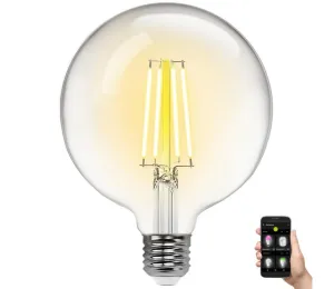 B.V. LED Stmívatelná žárovka FILAMENT G125 E27/6W/230V 2700-6500K Wi-Fi - #5339876