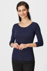 Dámské jednobarevné tričko Manati s tříčtvrtečním rukávem Babell Barva/Velikost: modrá tmavá / M/L