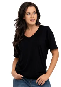 Dámské jednobarevné tričko Patty Babell Barva/Velikost: černá / L/XL