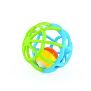 BABY MIX - Interaktivní svítící a hrající chrastítko Balónek modré