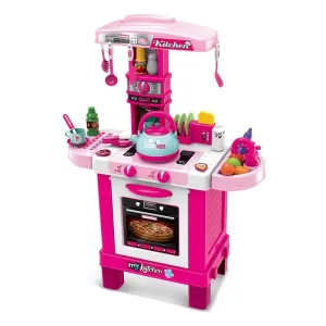 BABY MIX - Dětská kuchyňka malý šéfkuchař růžová #1895970