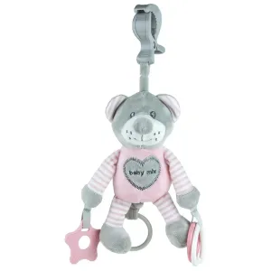 BABY MIX - Plyšová hračka s vibrací medvěd růžový