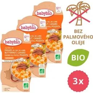 BABYBIO Pastinák s máslovou dýní, kachnou a polentou 3× (2× 200 g) #78098