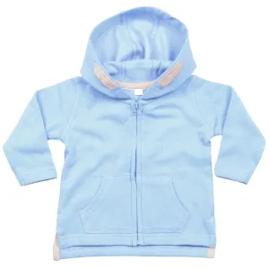 Babybugz Dětská mikina s kapucí na zip - Světle modrá | 4-5 let #3804943