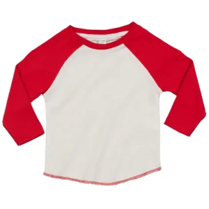 Babybugz Dvoubarevné kojenecké tričko s dlouhým rukávem - Bílá / červená | 12-18 měsíců #3804527