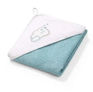 BabyOno froté ručník s kapucí 100 × 100 cm, modrá