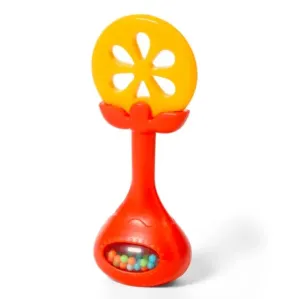 BabyOno dětské edukační kousátko s chrastítkem pomeranč