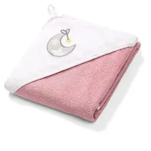 BabyOno froté ručník s kapucí 76 × 76 cm, růžová