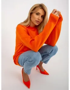Dámský svetr oversize WOLLA oranžový
