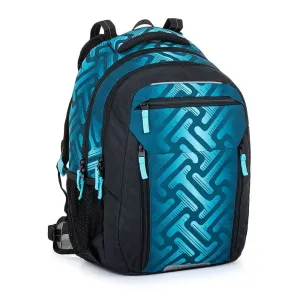 Bagmaster Školní dvoukomorový batoh PORTO 22 C modrý 29 l