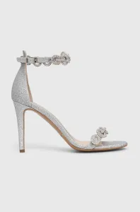 Kožené sandály Baldowski stříbrná barva #5055408