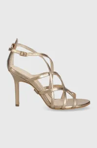 Kožené sandály Baldowski zlatá barva #5150415
