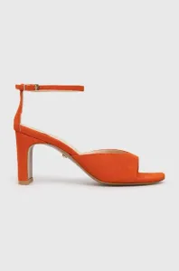 Semišové sandály Baldowski oranžová barva