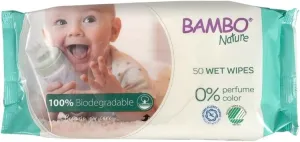 BAMBO - Nature Biologicky rozložitelné vlhčené utěrky, 50 ks