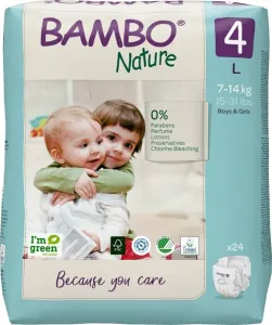 BAMBO - Nature Jednorázové pleny 4, 24 ks, pro 7-14 kg