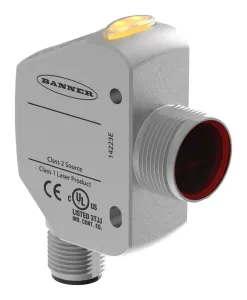 Banner Engineering Q4Xtblaf100-Q8 Laser Distance Sensor, 100Mm, Npn / Pnp