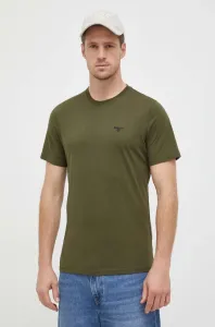 Bavlněné tričko Barbour zelená barva